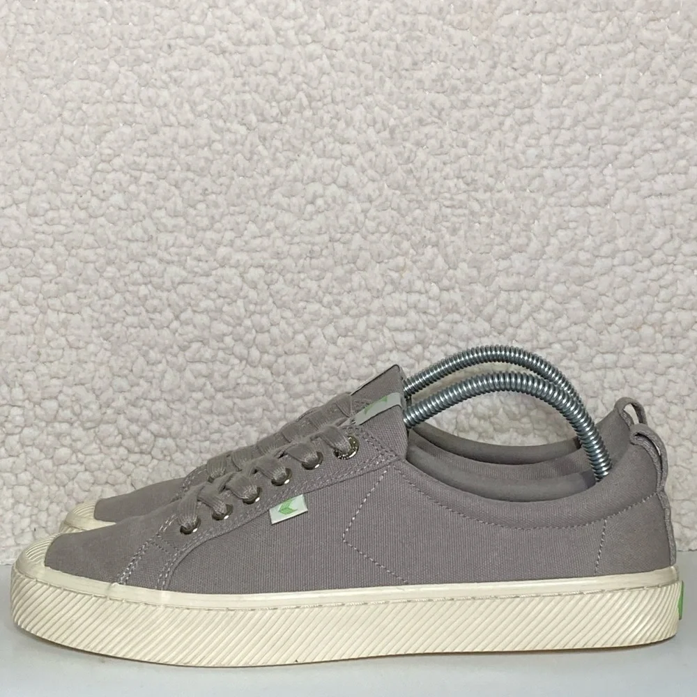 Cariuma Mens OCA Mystic Grey Canvas Low Lace Casual Sneakers Shoes Size US 9.5 - Picture 2 of 11